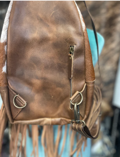 Cowhide Sling Bum Bag