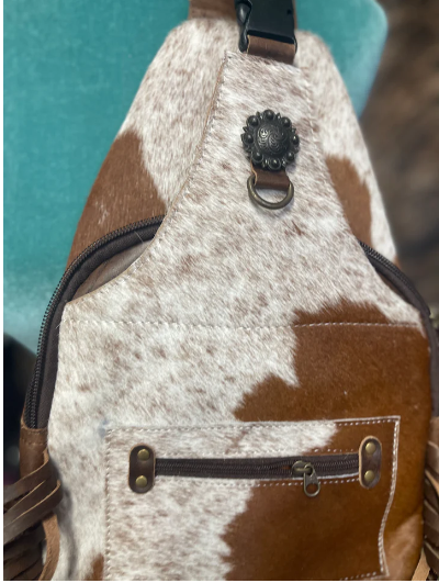 Cowhide Sling Bum Bag