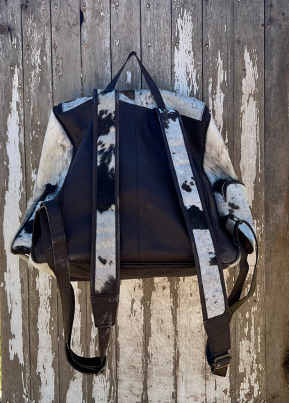XL Tooled Leather Cowhide Backpack