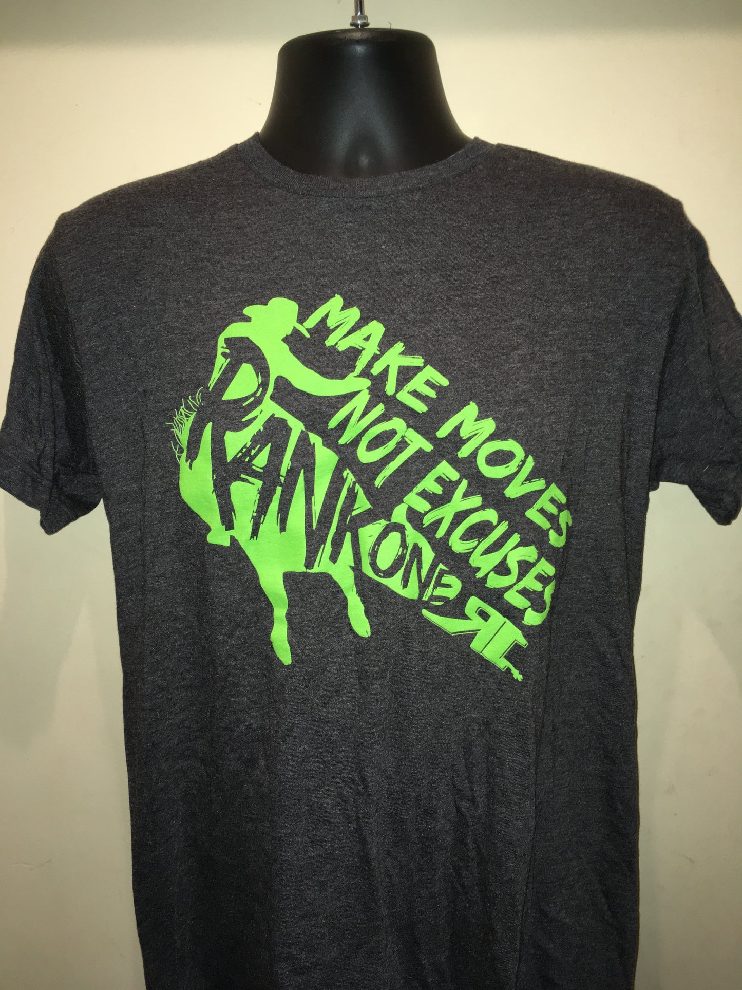 Make Moves Not Excuses heather graphite (S020-G)