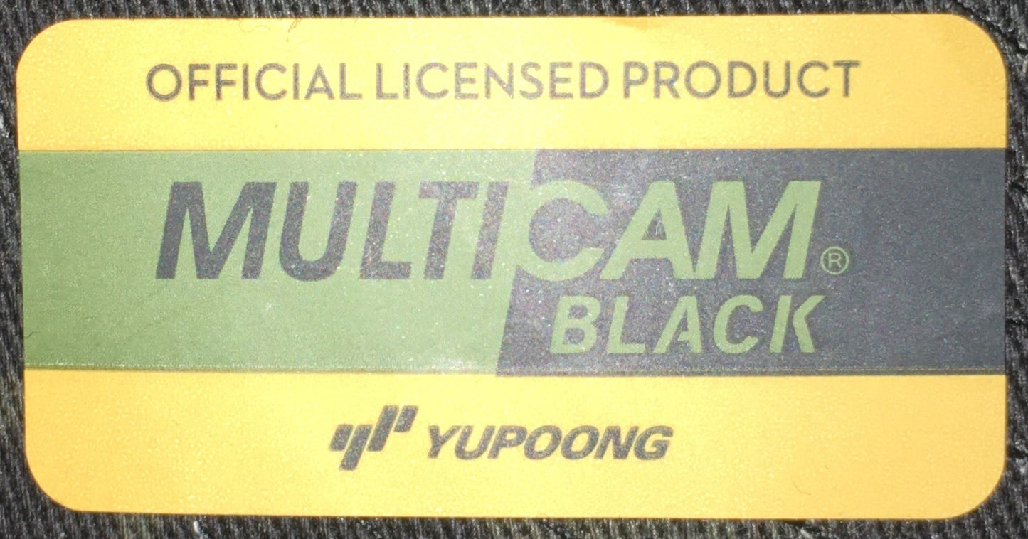 Black Camo and Lime Green Patch Fitted Cap (H19-0005)