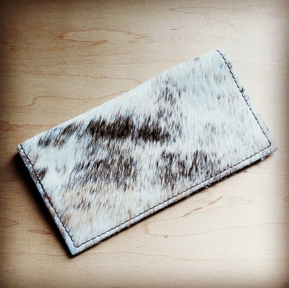 Hair on Hide Leather Wallet Mixed Brindle