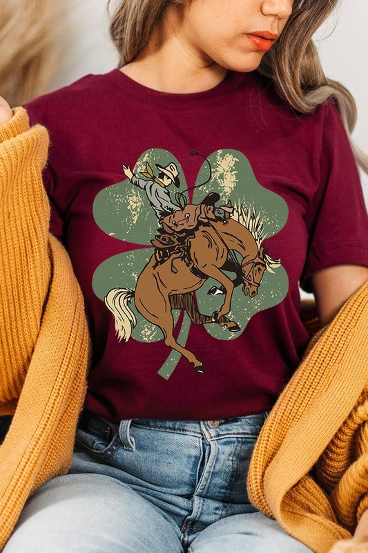 Bronc Bustin' Clover Tee
