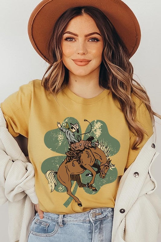 Bronc Bustin' Clover Tee