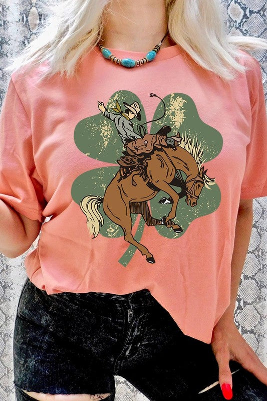 Bronc Bustin' Clover Tee