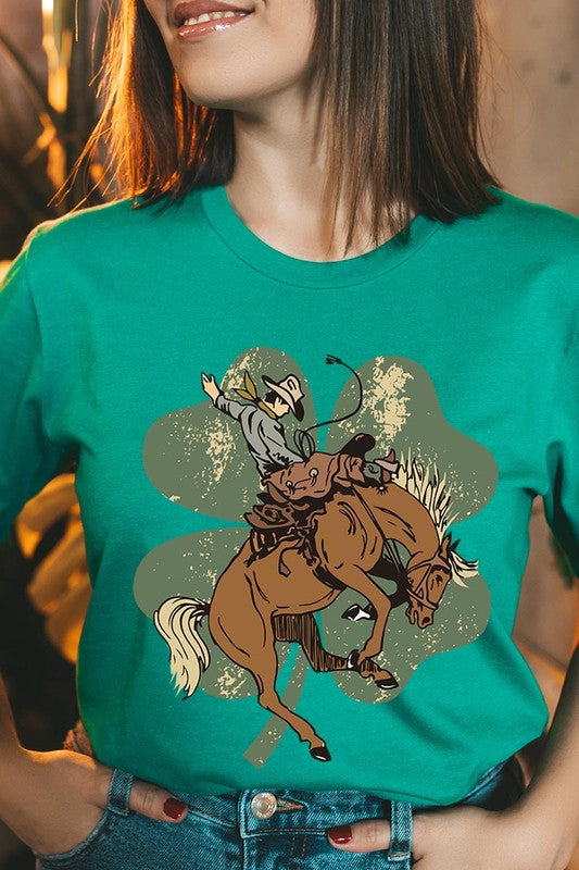 Bronc Bustin' Clover Tee