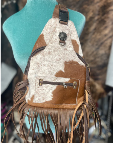 Cowhide Sling Bum Bag