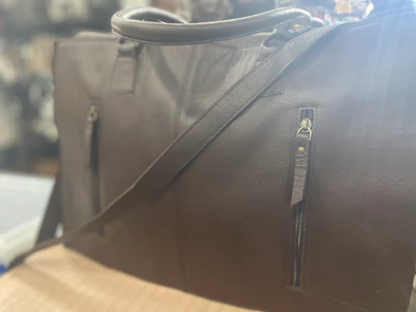 Tooled Tasseled Leather Briefcase