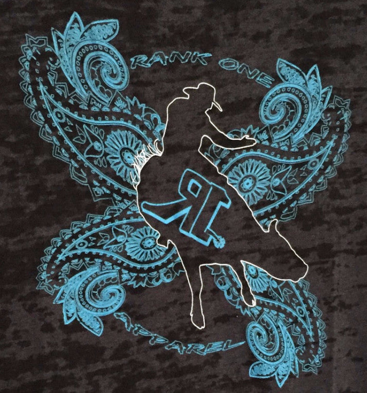 Paisley Blue Bull Rider Burnout (595275)