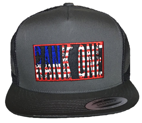 American Flag Patch Cap 6006 Charcoal (H18-0001)