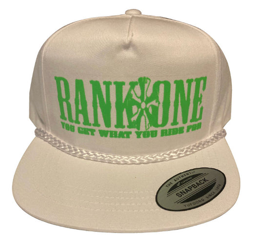 White Rank One Golf Cap