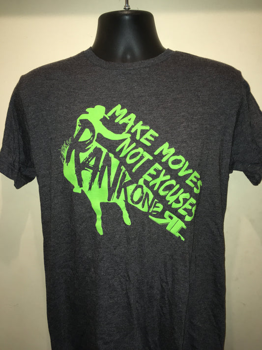 Make Moves Not Excuses heather graphite (S020-G)