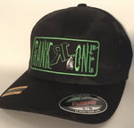 Black Camo and Lime Green Patch Fitted Cap  (H19-0005)