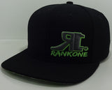 Black W/Lime Green Paisley under the bill (H1-0011)