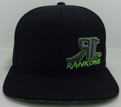 Black W/Lime Green Paisley under the bill (H1-0011)