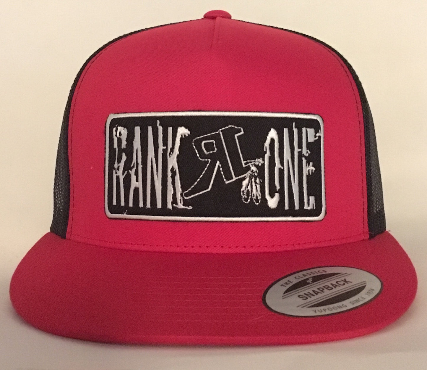 Red Five Panel Patch Cap (H19-0001)