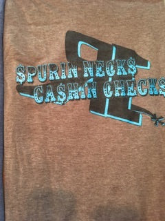Spurin Necks Cashin Checks heather brown (S013-B)